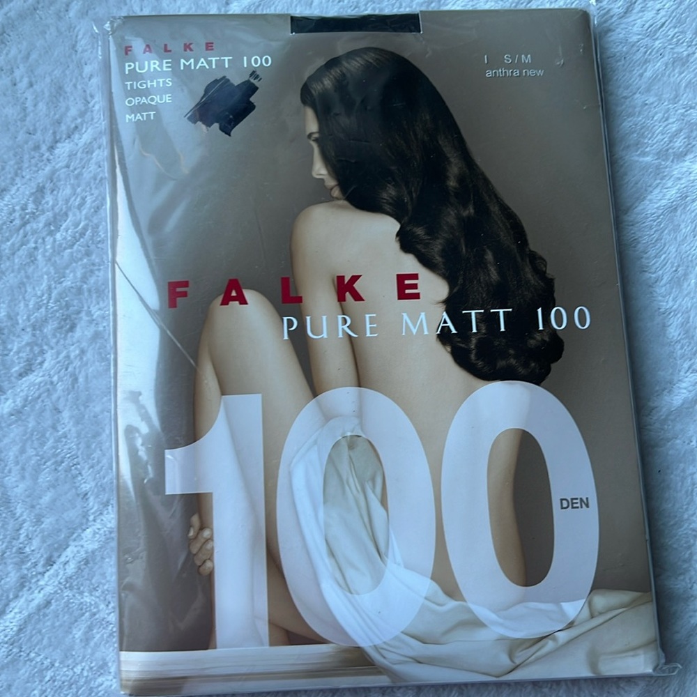 FALKE Pure Matt 100   Tights Opaque Matt - Anthra New